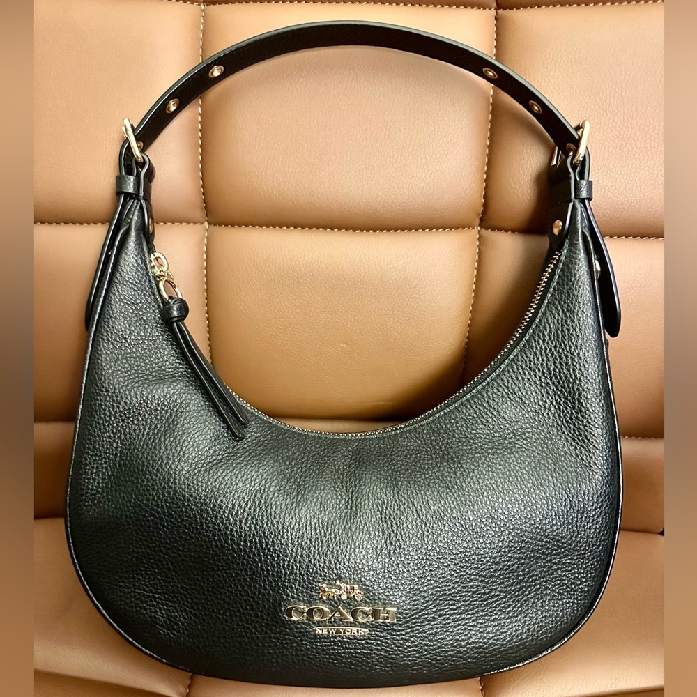 Coach Leather Bailey Hobo Black